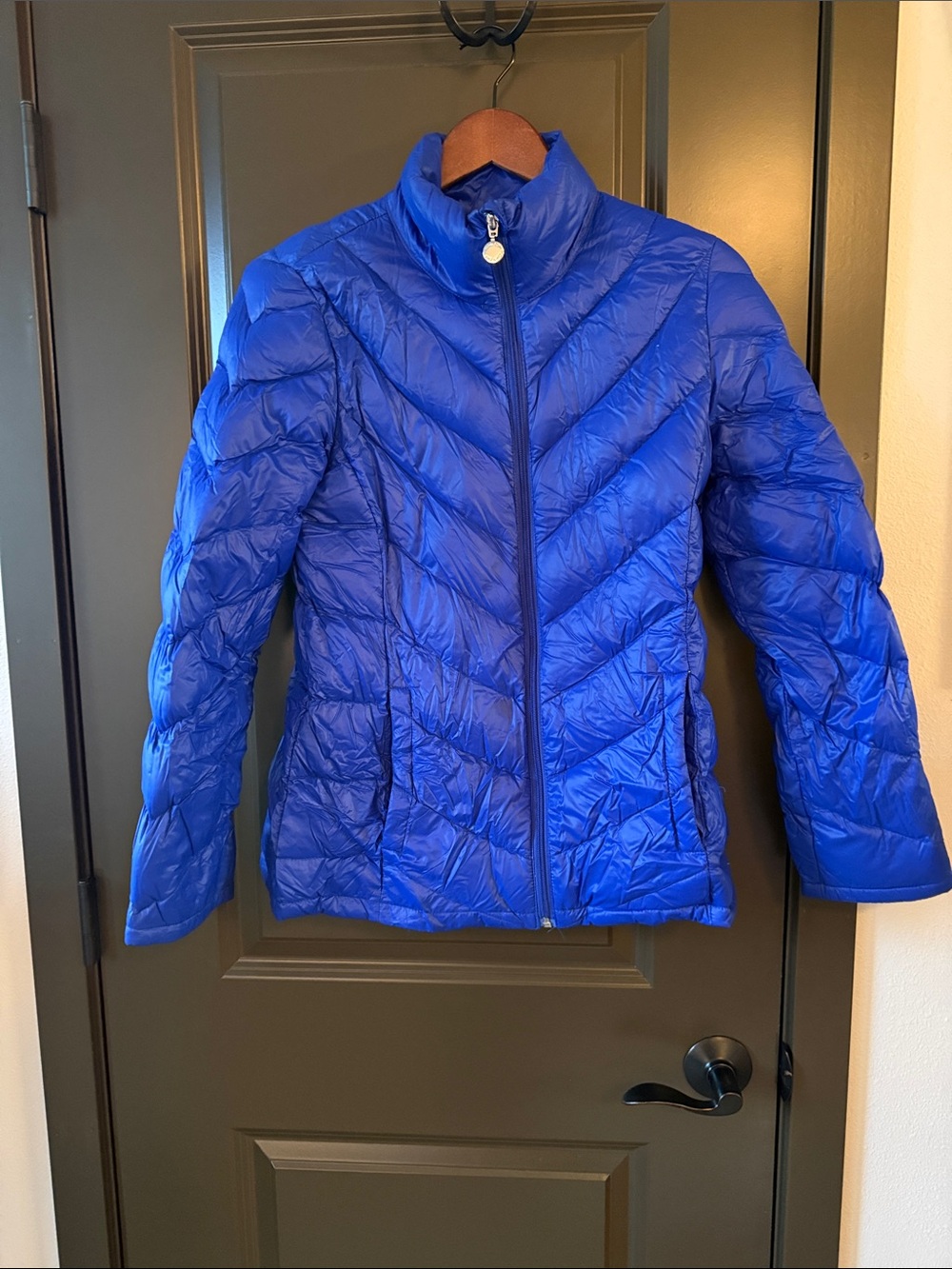 Calvin Klein Royal Blue Quilted Women's Puffer Jacket